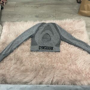Gymshark Heather Gray Seamless Long Sleeve Crop